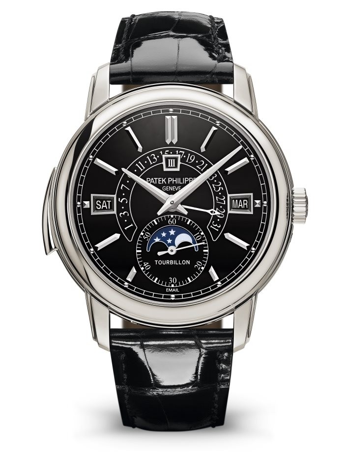 fake Patek Philippe 5316P-001 Grand Complications Perpetual Tourbillon Black Dial watch